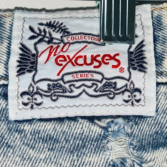 1990s NO EXCUSES acid wash denim skirt size 5 - Picture 2 of 5